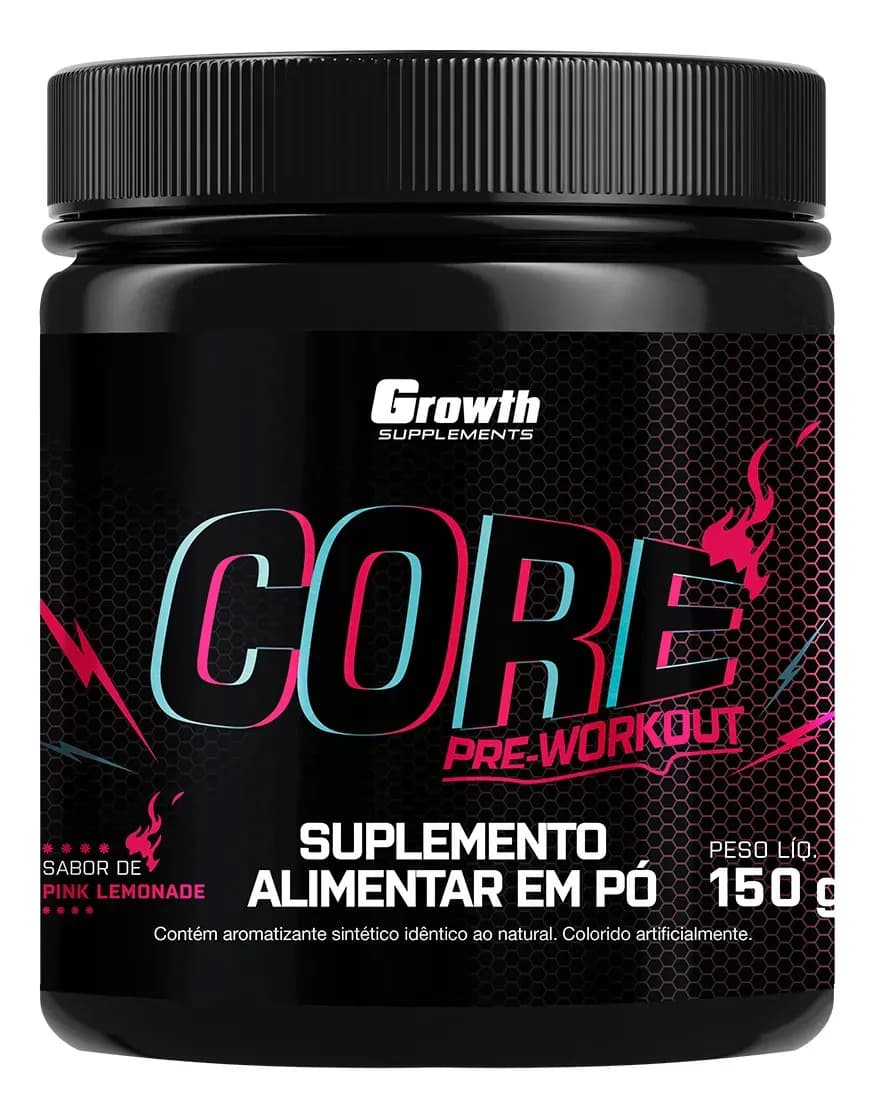 Growth Supplements Pré Treino Core 150g Growth Supplements Pink Lemonade