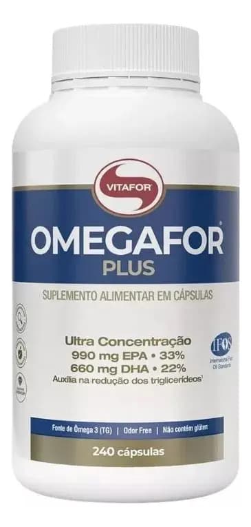 Vitafor Omega 3 Omegafor Plus 240caps Concentrado Vitafor