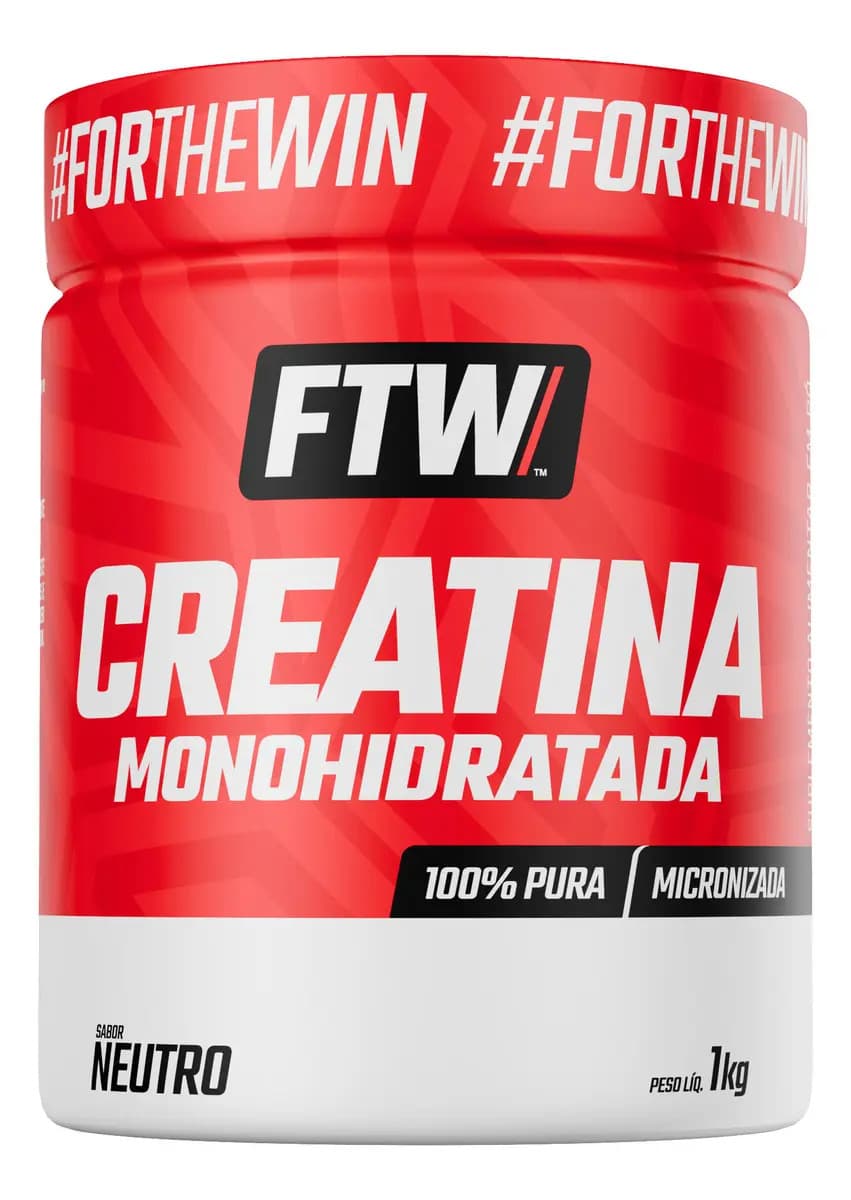 FTW Creatina Monohidratada 100% Pura Pote 1kg - FTW