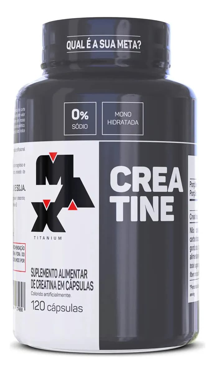 Max Titanium Suplemento Em Cápsulas Max Titanium Creatina Pote 120 Caps