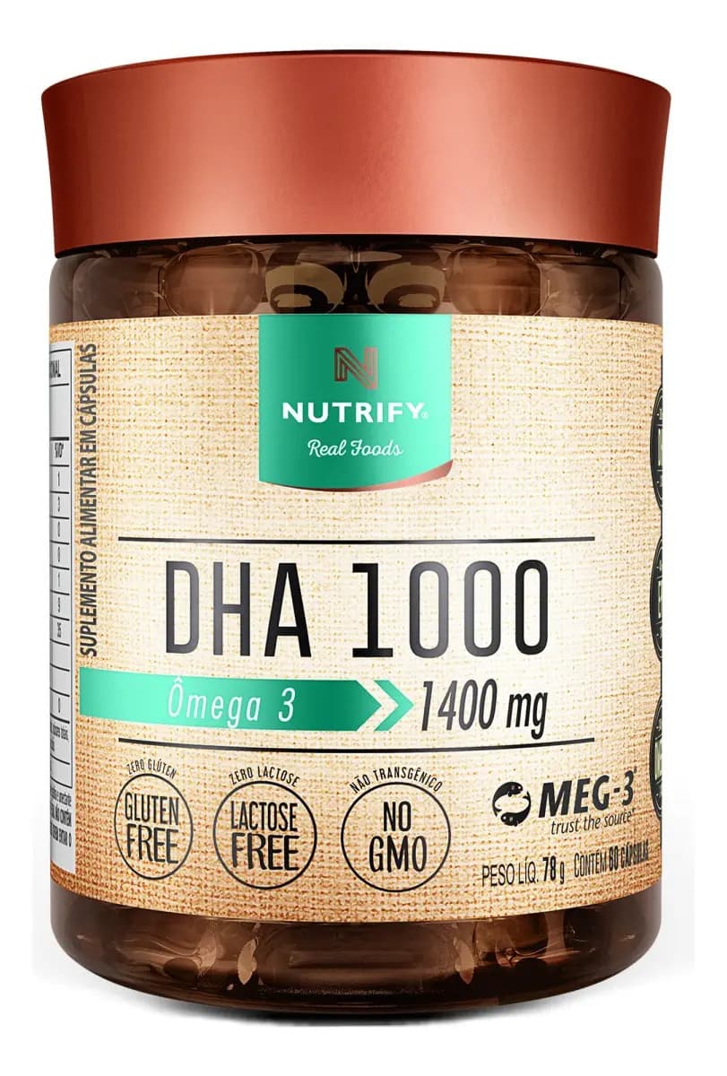 Nutrify Ômega 3 Dha 1000 60 Cápsulas Nutrify Neutro