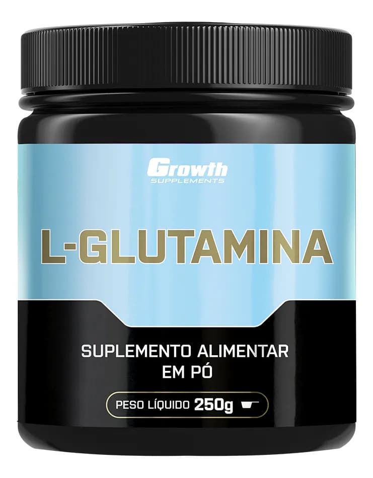 Growth Supplements L-Glutamina 250g Growth Supplements - Sem Sabor em Pó