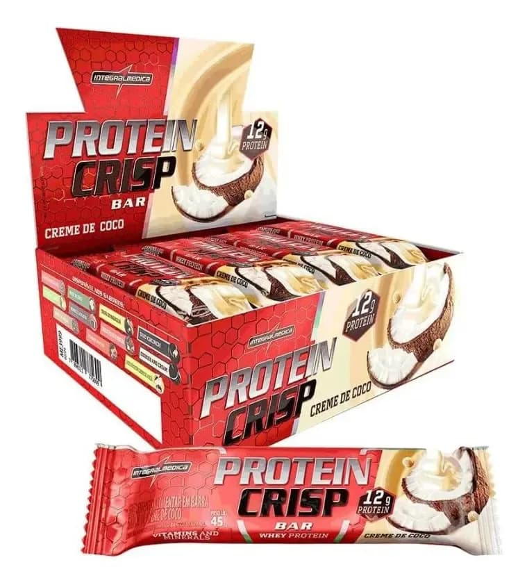 Integralmédica Protein Crisp Bar - (caixa C/ 12un De 45g) Integralmedica Sabor Creme De Coco