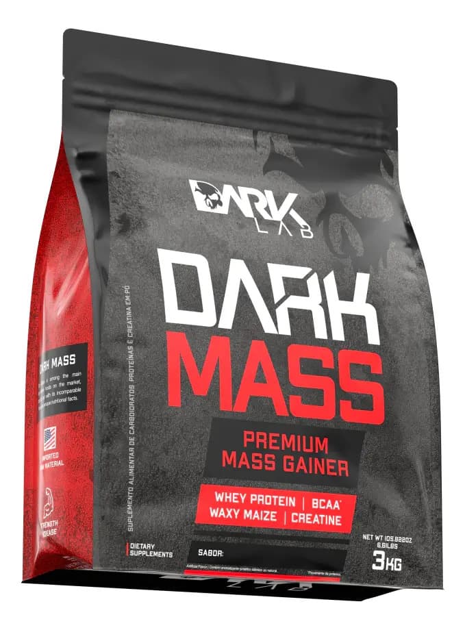 Dark Lab Hipercalórico Dark Mass 3kg Dark Lab Sabor Cookies