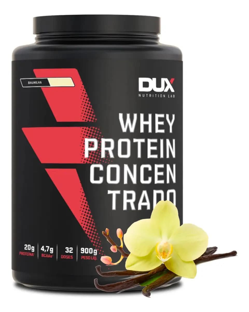 Dux Nutrition Whey Concentrado Sem Glúten Ideal Para Diversas Receitas Dux Sabor Baunilha