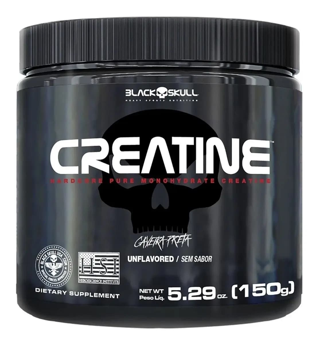 Black Skull Creatina Monohidratada Em Pó 150 g Black Skull